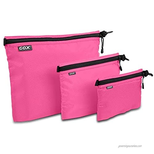 Travel Accessories Organizer Set of 3 Travel Packing Bags Pink