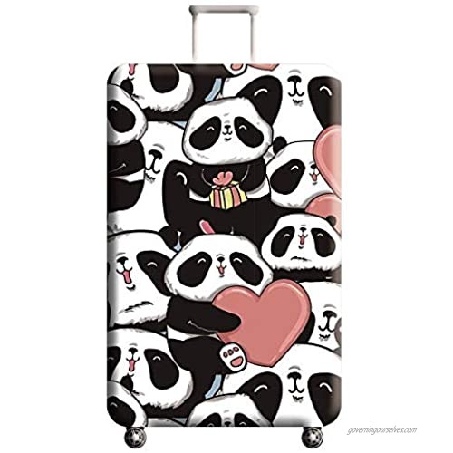 Travel Luggage Cover  Naranja gato Suitcase Panda Cute Chinese Style Protector Washable Spandex Fit for 18-32 Inch Luggage (style1  S)