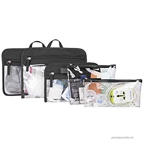 Travelon: Set of 5 Packing Pouches - Black