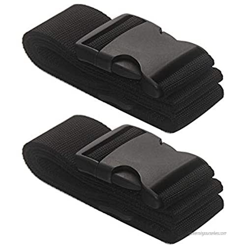 V-BEST 2 Pack Luggage Straps Belt for Suitcase  Travel Accessories Bag Straps(Black)