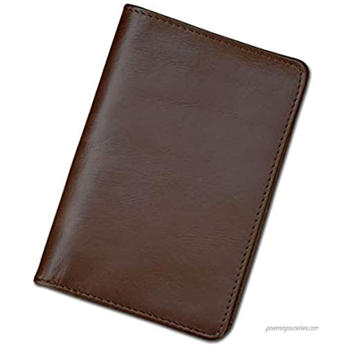 Dacasso Leather Passport Holder Chocolate Brown (A3442)