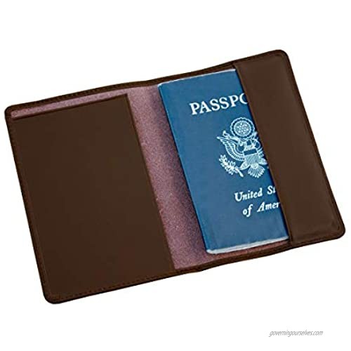 Dacasso Leather Passport Holder Chocolate Brown (A3442)