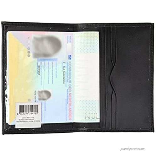 Dresz Cover Check Passport Wallet 16 cm Black And Grey