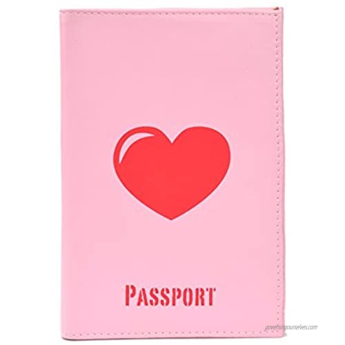Dresz Cover Heart Red Passport Wallet  16 cm  Pink