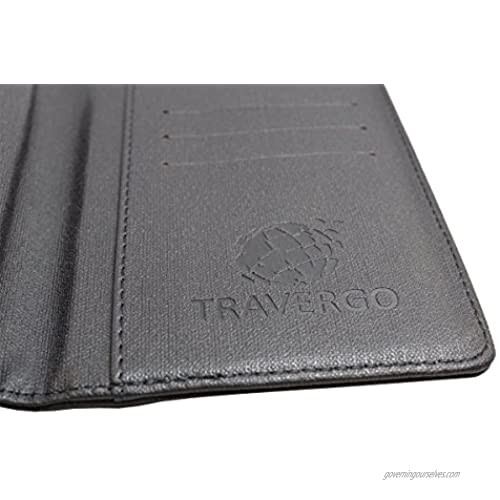 Go Green Power TR1220BK Leather Passport Holder (PU) -Black