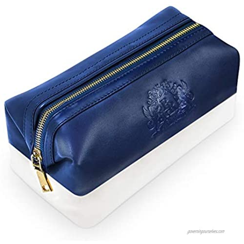Baroque Royal Travel Toiletry Bag for Men Premium Vegan Leather Wash Bag with Zipper Roomy Men’s Dopp Kit Organizer Ditty Bag for Shaving Kit and Toiletries Best Travel Gifts for Men