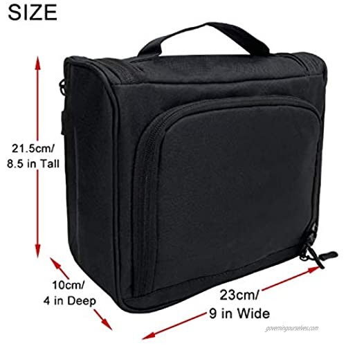 DAMIFAN makeup bag travel bags for women and men travel size toiletries toiletry bag Water-resistant Makeup Cosmetic Bag Travel Organizer for Accessories Shampoo Full Sized Container Toiletries （Black）