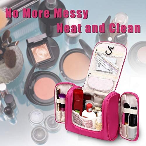 Hanging Travel Toiletry Bag for Women Makeup Organizer Kit Portable Travel Bag for Toiletries Cosmetics Bathroom Shower Hygiene Bag