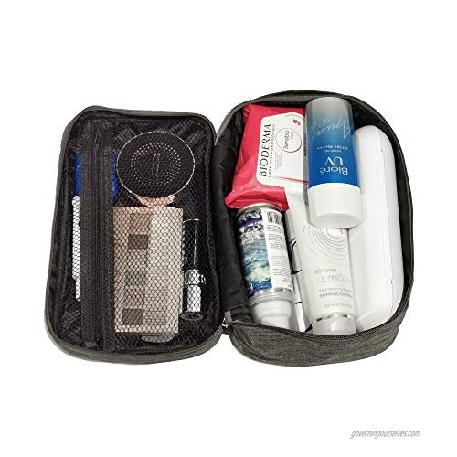 Men's Travel Toiletry Bag Shaving Dopp Kits Bathroom Cosmetic Makeup Organizer Unisex Black