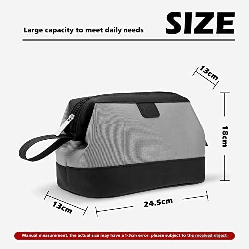 Men's Travel Toiletry Organizer Bag Japoece toiletry bag for men women Makeup and Toiletries Organizer Kit Waterproof cosmetic bag suitable for business outdoor travel vacation and fitness(Gray)