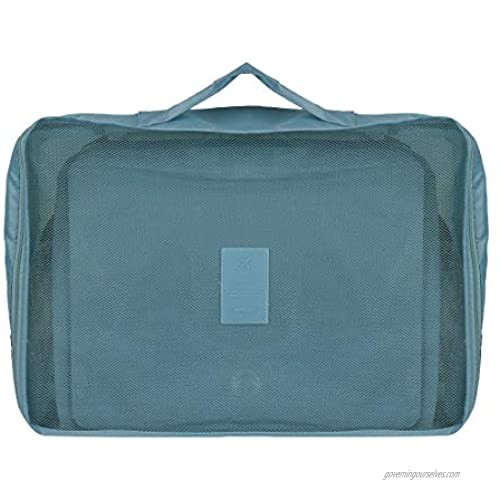 MINISO Foldable Travel Organiser Bag Zipper Toiletry Bag Set of 4 Underwear Bag Portable Storage Case Lightweight Fits Bra Socks Underpants for Women  Green