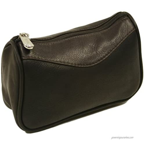Piel Leather Carry-All Zip Pouch Chocolate One Size