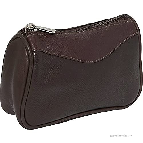 Piel Leather Carry-All Zip Pouch Chocolate One Size