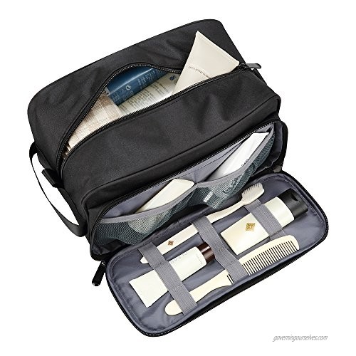Travel Toiletry Kits Essentials Bag TSA Approved Water repellent Shaving Dopp Kit Bags by Lucky Rain (2nd Style)