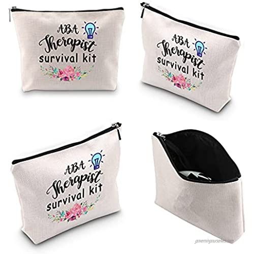 WCGXKO ABA Therapist Survival Kit Zipper Pouch Makeup Bag Gift for ABA Therapist Behavior Therapist (ABA Survival Kit)