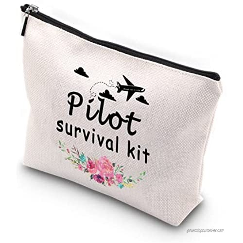 WCGXKO Pilot Survival Kit New Pilot Gifts Zipper Pouch Travelling Bag for Pilot Graduation Gift (Pilot Survival)