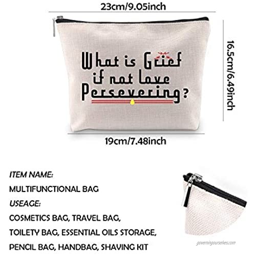 WCGXKO TV Show Inspired What Is Grief If Not Love Persevering Zipper Pouch Cosmetics Bag (what is grief)