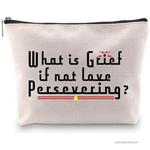 WCGXKO TV Show Inspired What Is Grief If Not Love Persevering Zipper Pouch Cosmetics Bag (what is grief)