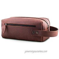 YAYAS Shedron Leather Toiletry Bag - Travel kit for Men and Women - Dopp Kit For Travel. Large Cosmetic and Shaving Bag. Toiletries Organizer. HandMade ((US-Neceser-Shedron)