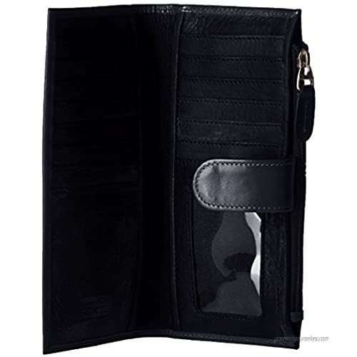 Claire Chase Women's Slimline Wallet Black Patent One Size