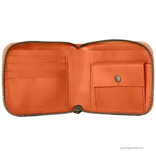 Naniwa Leather Tochigi Leather Round Zipper Red/brown One size