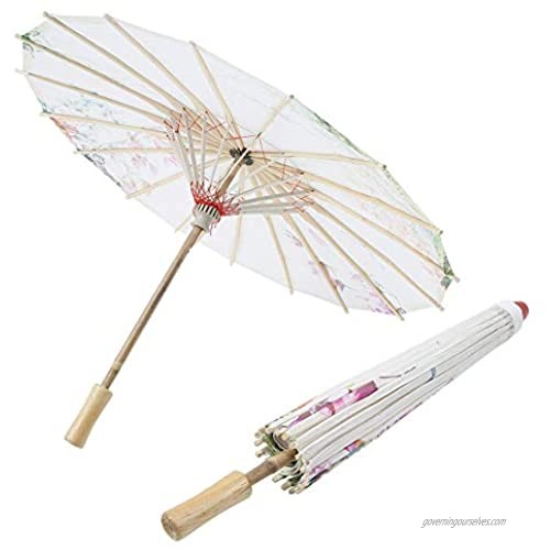 Agatige 22in Chinese Parasol  Oiled Paper Umbrella with Ribbon for Photography Cosplay (2)