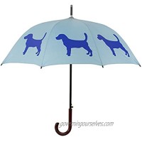 Beagle Umbrella Powder Blue on Blue 34.5" long X 48" arc canopy