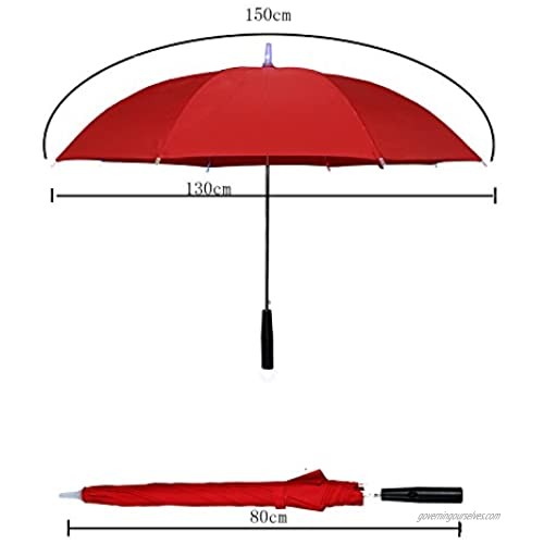 CEXIN Lightsaber Stick Umbrella 7 Colour changing LED Light Golf Umbrellas Windproof Waterproof Travel Umbrella LED Flashlight Daily Accessory (clear)