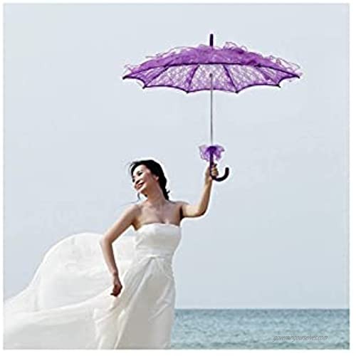 Diydeg Wedding Umbrella Elegant and Stylish Bridal Umbrella Wedding Photography Prop Photography Decoration Party Decoration for Photo Booth(Purple)
