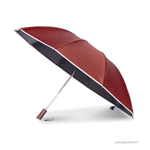 EAGZFFI Umbrella Reverse Clear Auto Umbrella Anti-UV 10 Ribs Collapsible Umbrella with Reflective Stripe Waterproof & Windproof