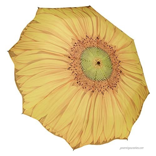 Galleria Sunflower Auto-Open/Close Extra Large Portable Rain Folding Umbrella