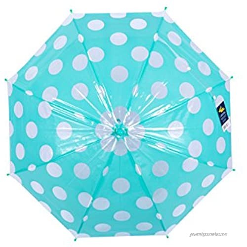 Girls Umbrella 100% Polyester 26-inch Coverage Teal Green 1-umbrella