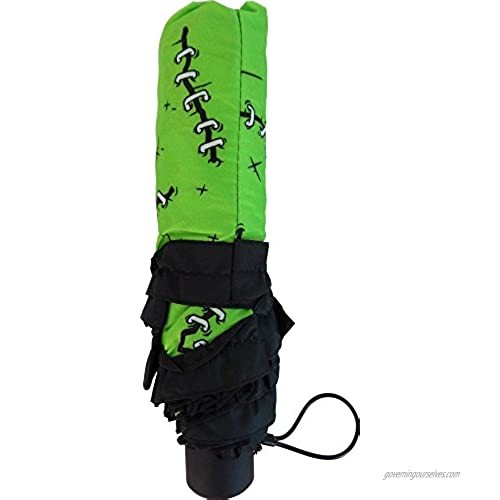 Green Stitches - Zombie Frankenstein Umbrella - Expands to 21 - Sourpuss Brand