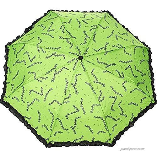 Green Stitches - Zombie Frankenstein Umbrella - Expands to 21" - Sourpuss Brand