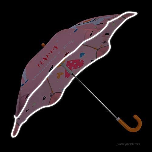 OKDEALS Kids Umbrella for Rain | Girls Boys Umbrella Stick Umbrella with Reflective Strips Anti-poke&Waterproof Cartoon Umbrella for Kids Age 3-10 Years
