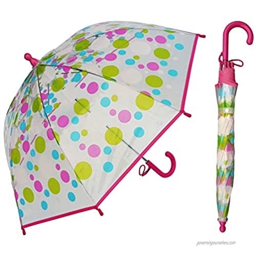 RainStoppers 34-Inch Children's Plastic Cloud Print Umbrella