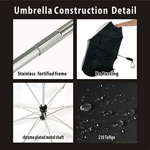 RECHAR Inverted Windproof Travel Umbrella Double Layer Reverse Anti-UV Folding Umbrellas