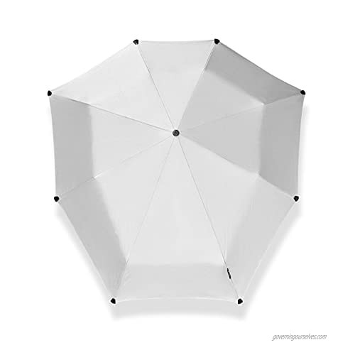 senz° Mini Windproof Umbrella Manual Folding 91 x 91 cm - Shiny Silver