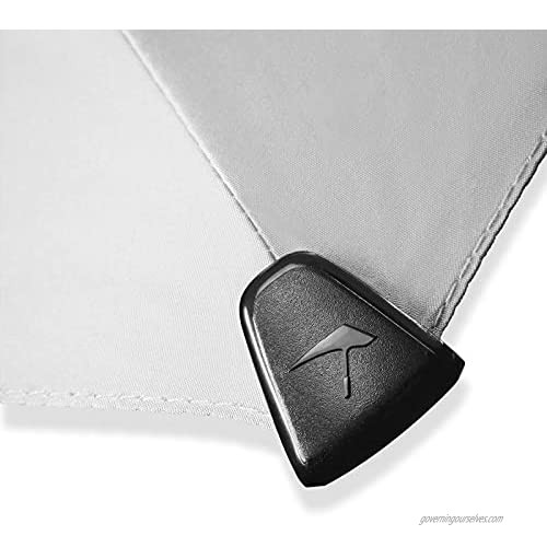 senz° Mini Windproof Umbrella Manual Folding 91 x 91 cm - Shiny Silver