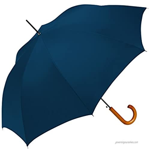 ShedRain Auto Open Traditional Stick Umbrella: Navy Blue