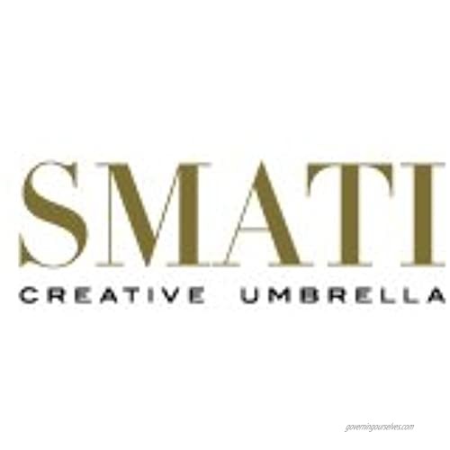 SMATI Stick Automatic umbrella - Auto Open - Stripe - resistant to wind (Black)