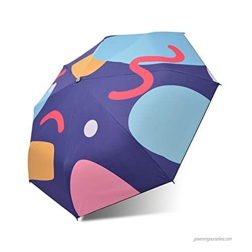 Tevija UV Protection Windproof Umbrella Teflon Coating UPF50+ Multi-Layer Umbrella Strong 8 Ribs Windproof for Rainy Sunshine Outdoor Travel Daily Use