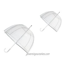 Totes Classic Clear Dome Bubble Umbrella (Pack of 2)  Clear and Clear