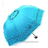 zmgmsmh Travel Umbrella olding UV Resistance Princess Lace Parasol Umbrella Sun Umbrella for Women Girls