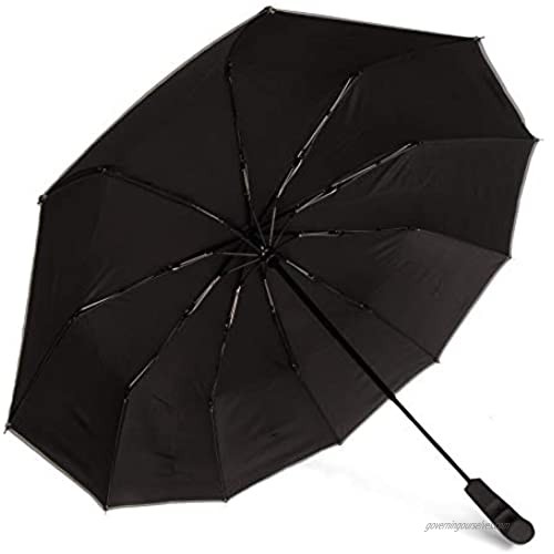 10-Rib Compact Windproof Teflon Quality Folding Umbrella