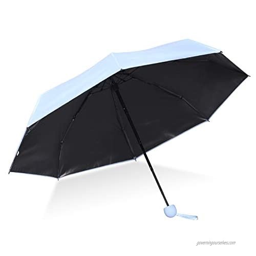 ABCCANOPY Umbrella Compact Rain&Wind Teflon Repellent Umbrellas Sun Protection with Black Glue Anti UV Coating Travel Auto Folding Umbrella  Blocking UV 99.98% …