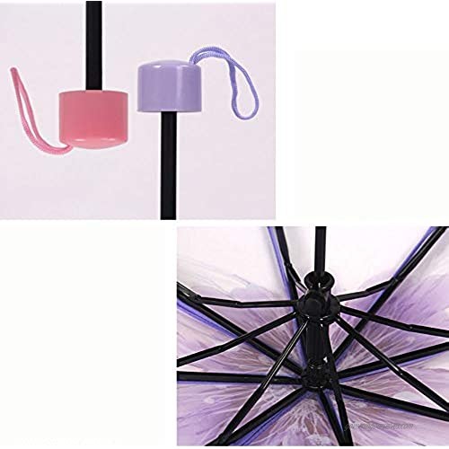 Folding Cherry Blossom Rain Wind Umbrella Full Automatic Folding Transparent Clear Auto Travel Umbrella for Women Girls
