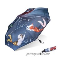FUN LAVIE Travel Umbrella UV Umbrella Black Rubber Coating Folding Umbrella for Women Men