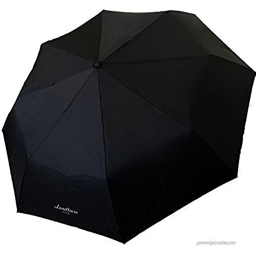 Lovallaire Travel Umbrella Large Wind Resistant 54 Inch Automatic Compact Black Luxury Quality for Travel & Commuting