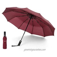 Portable and Compact Business Folding Umbrella  Windproof Extremely Durable  Size of 41 Inch 10 Rib  Auto Open Close Travel Umbrella with High Density Pongee Fabric Blocking UV 99%